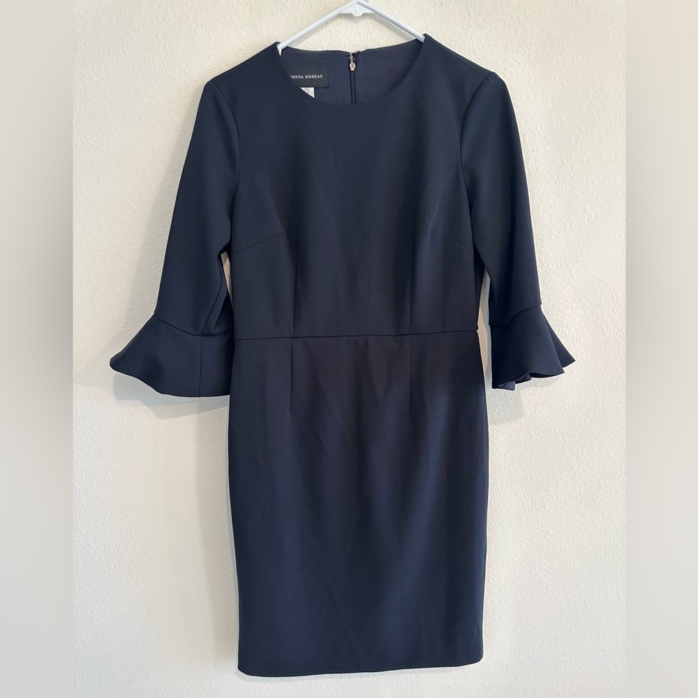 DONNA MORGAN Crepe Black Dress